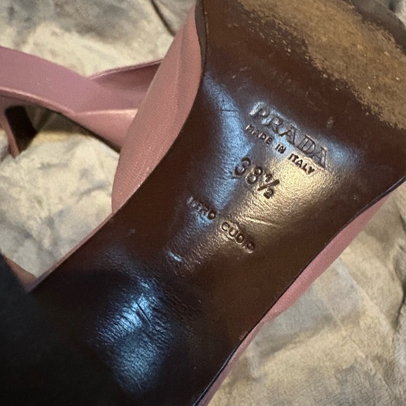 RARE Vintage Prada Women's two toned mauve/pink Leather heels - Picture 13 of 14